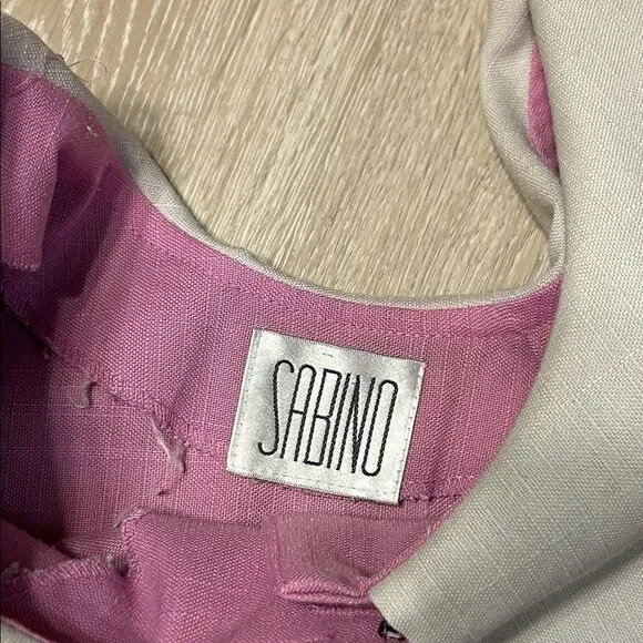 Vintage Sabino Baby Collar Pink Dress with Puffed Sleeves - Picture 2 of 8